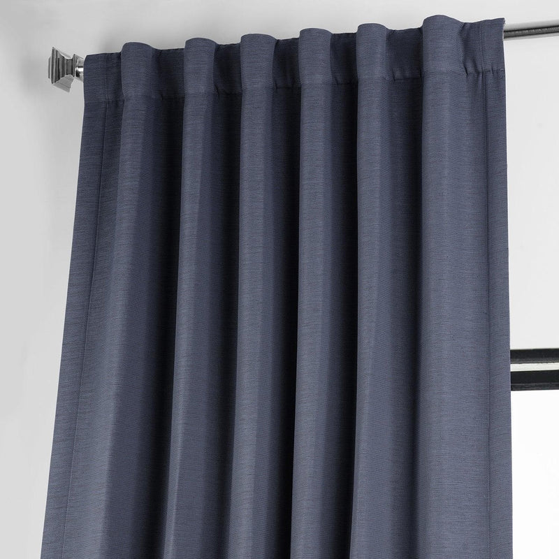 Wild Blue Textured Bellino Room Darkening Curtain