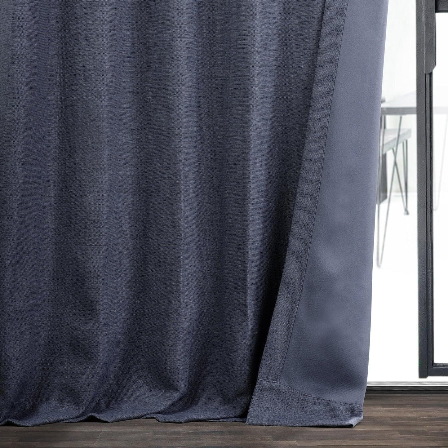Wild Blue Textured Bellino Room Darkening Curtain