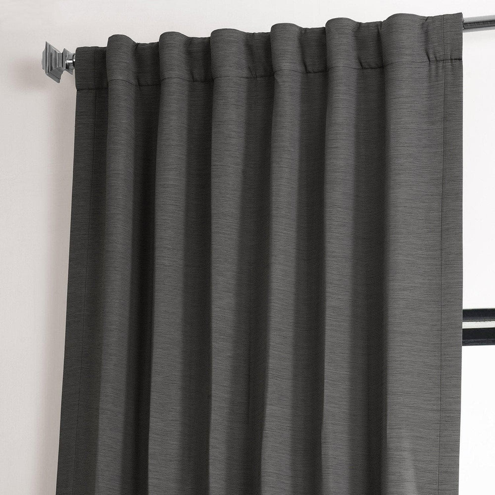 Armour Grey Textured Bellino Room Darkening Curtain