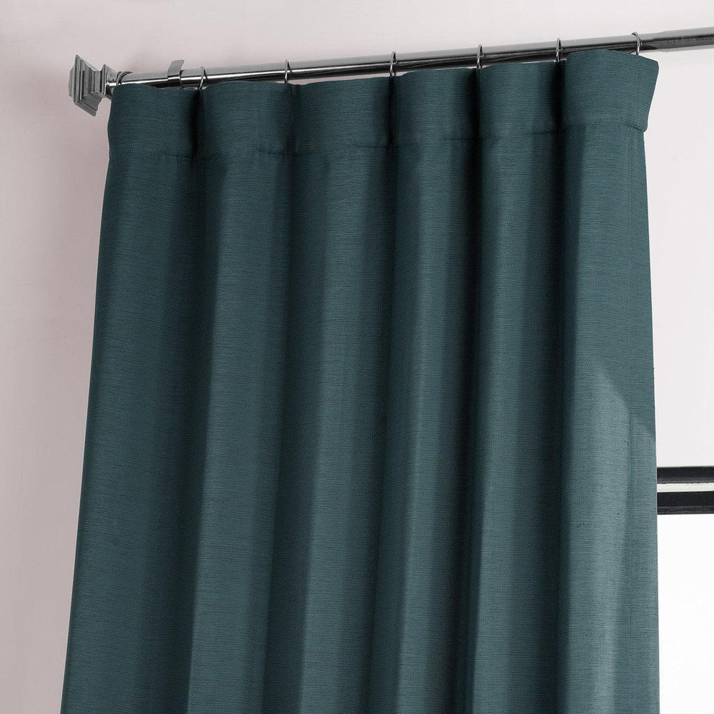 Bayberry Teal Green Textured Bellino Room Darkening Curtain