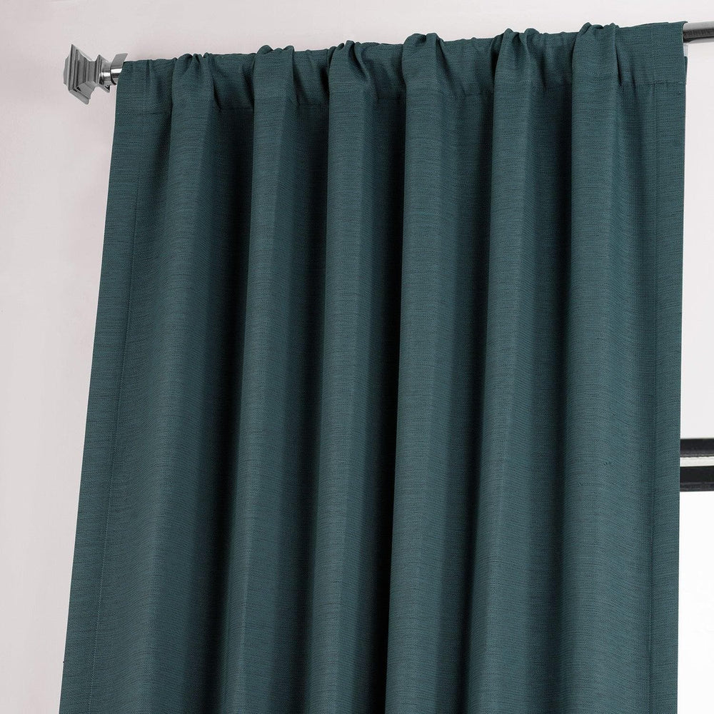 Bayberry Teal Green Textured Bellino Room Darkening Curtain
