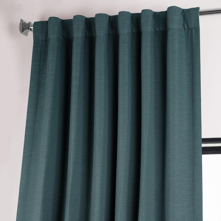 Bayberry Teal Green Textured Bellino Room Darkening Curtain