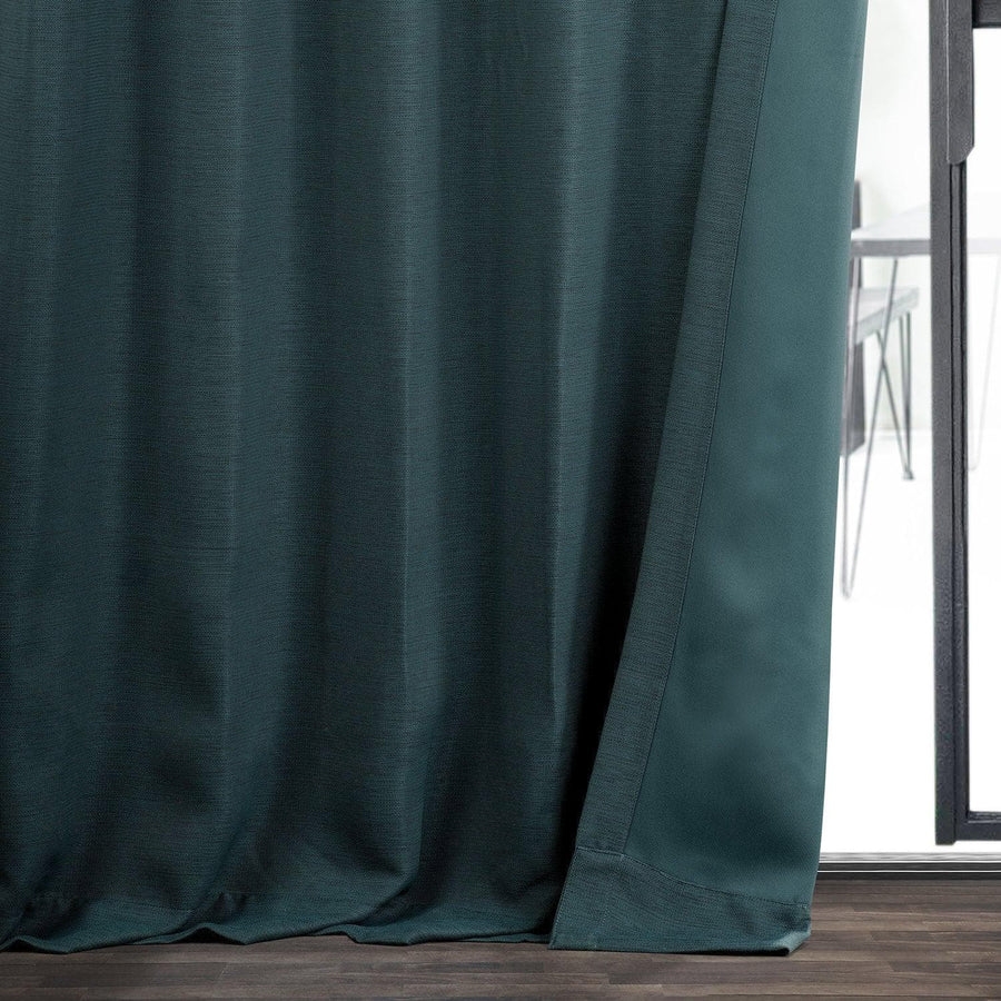 Bayberry Teal Green Textured Bellino Room Darkening Curtain
