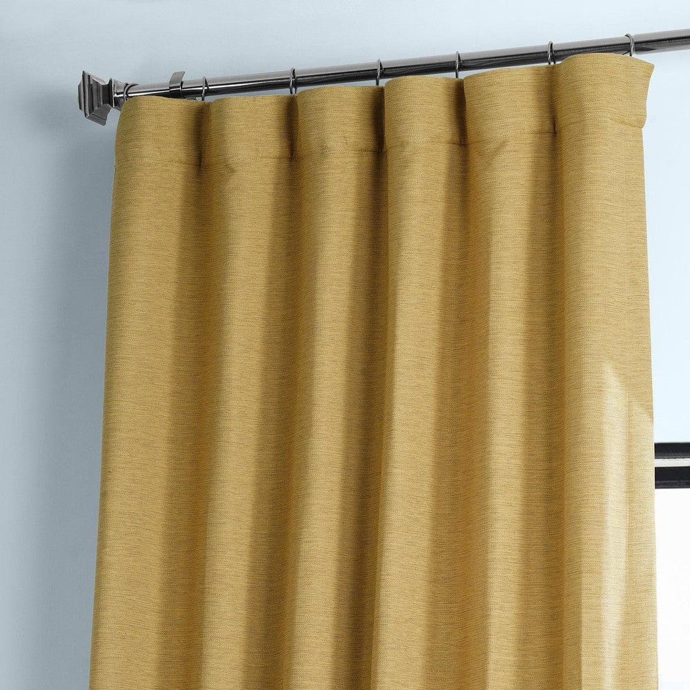 Trinket Gold Textured Bellino Room Darkening Curtain
