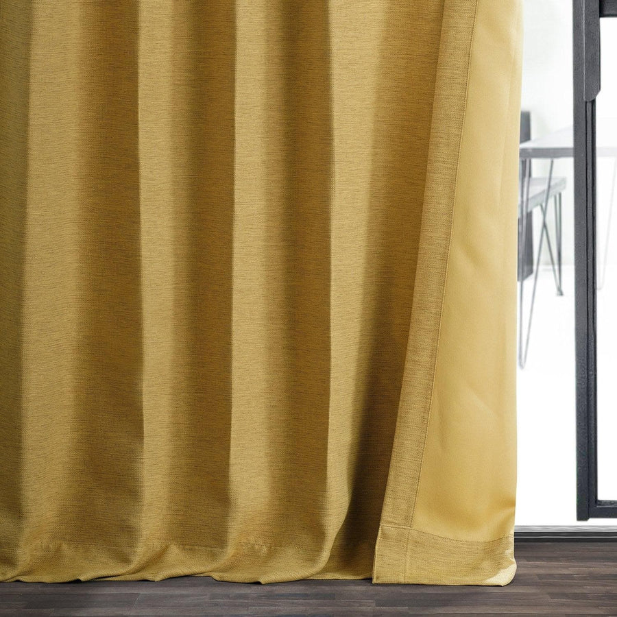 Trinket Gold Textured Bellino Room Darkening Curtain