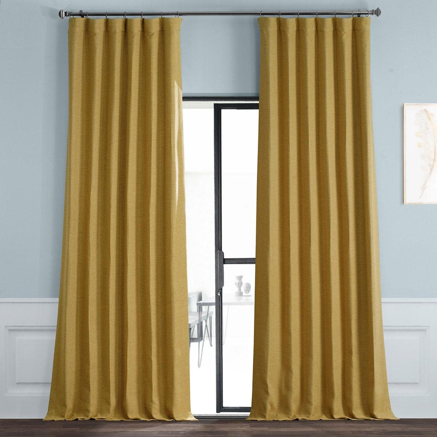 Trinket Gold Textured Bellino Room Darkening Curtain