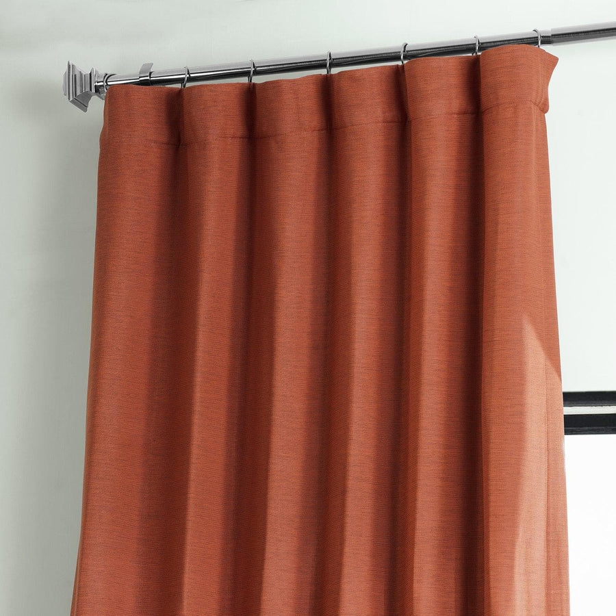 Warm Ember Textured Bellino Room Darkening Curtain