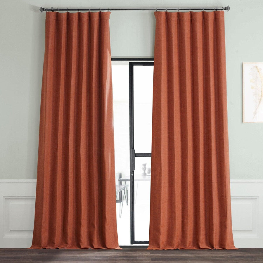 Warm Ember Textured Bellino Room Darkening Curtain