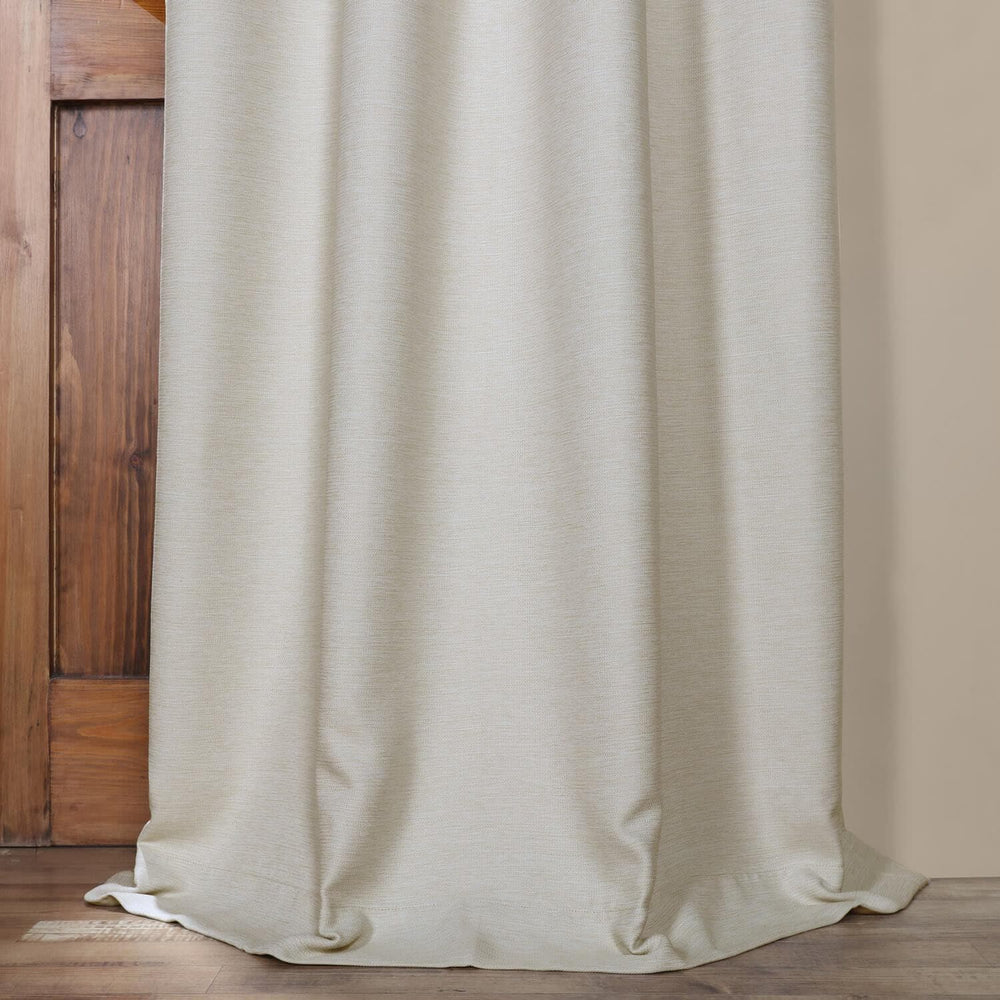 Oat Cream Grommet Textured Bellino Room Darkening Curtain