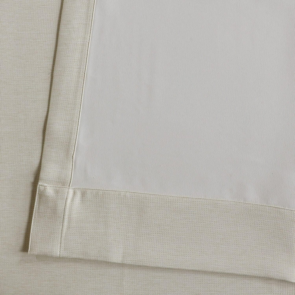 Oat Cream Grommet Textured Bellino Room Darkening Curtain