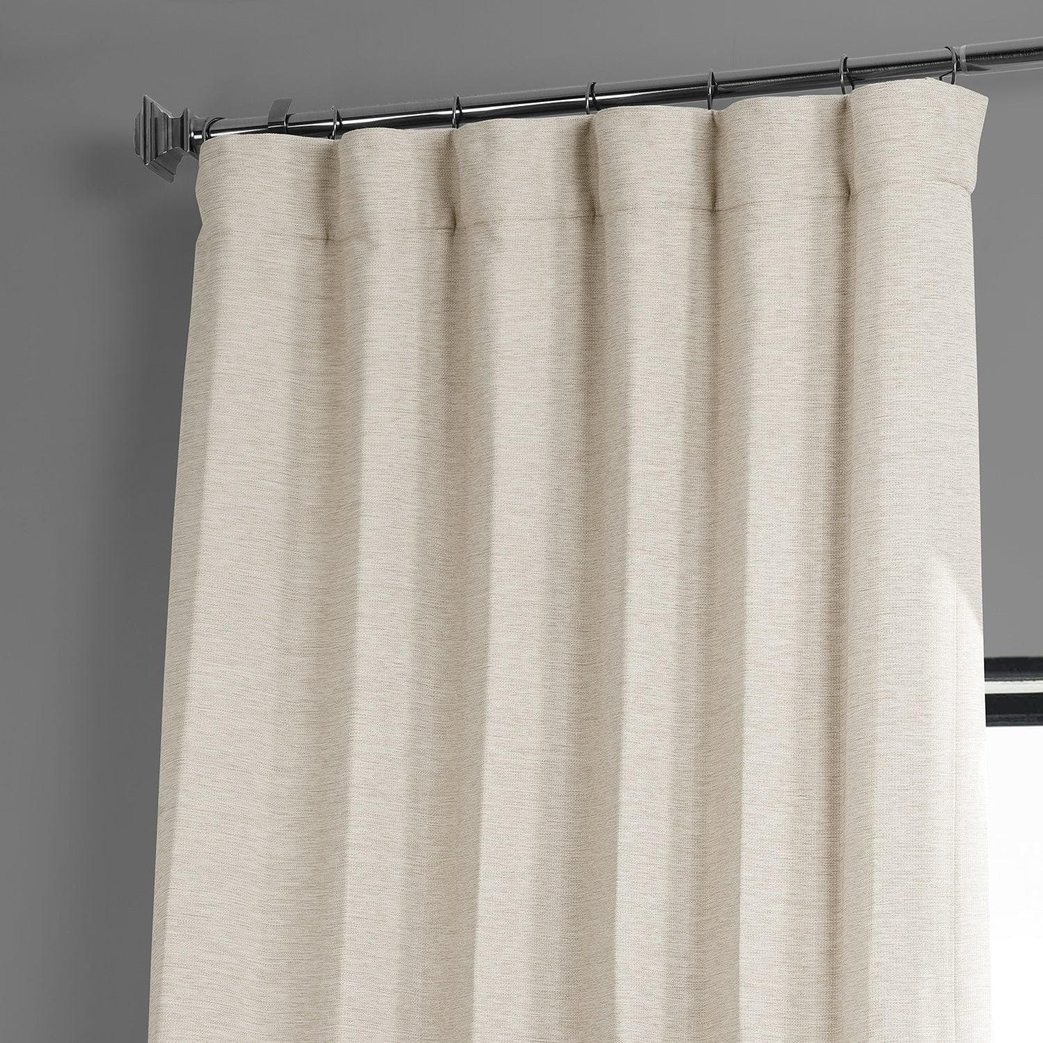 Oat Cream Textured Bellino Room Darkening Curtain