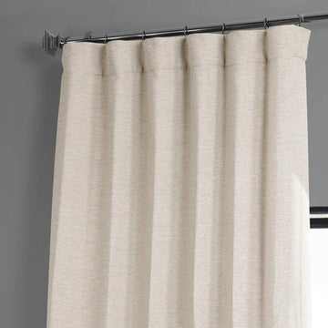 Oat Cream Textured Bellino Room Darkening Curtain