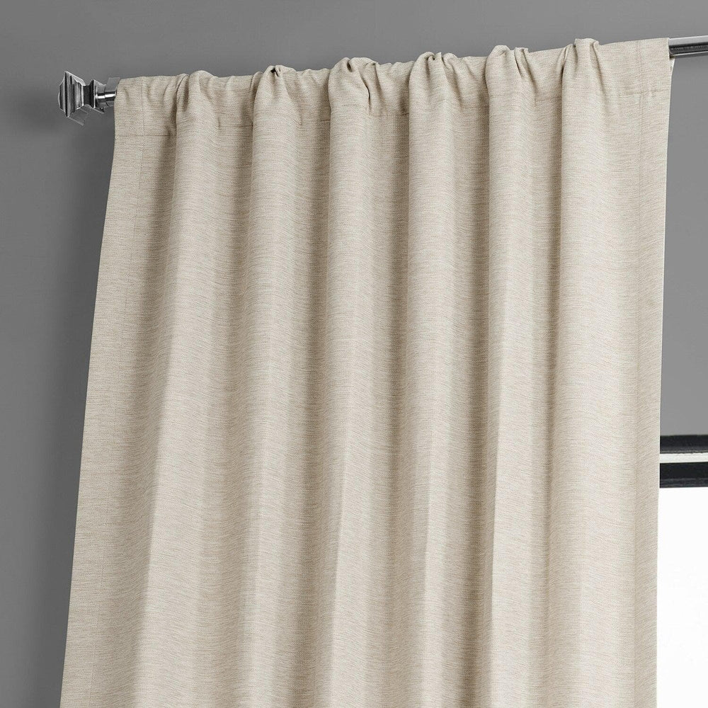 Oat Cream Textured Bellino Room Darkening Curtain