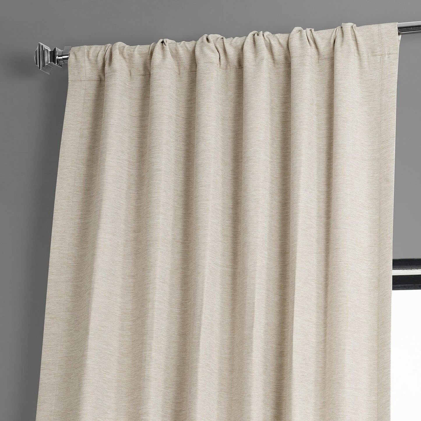 Oat Cream Textured Bellino Room Darkening Curtain