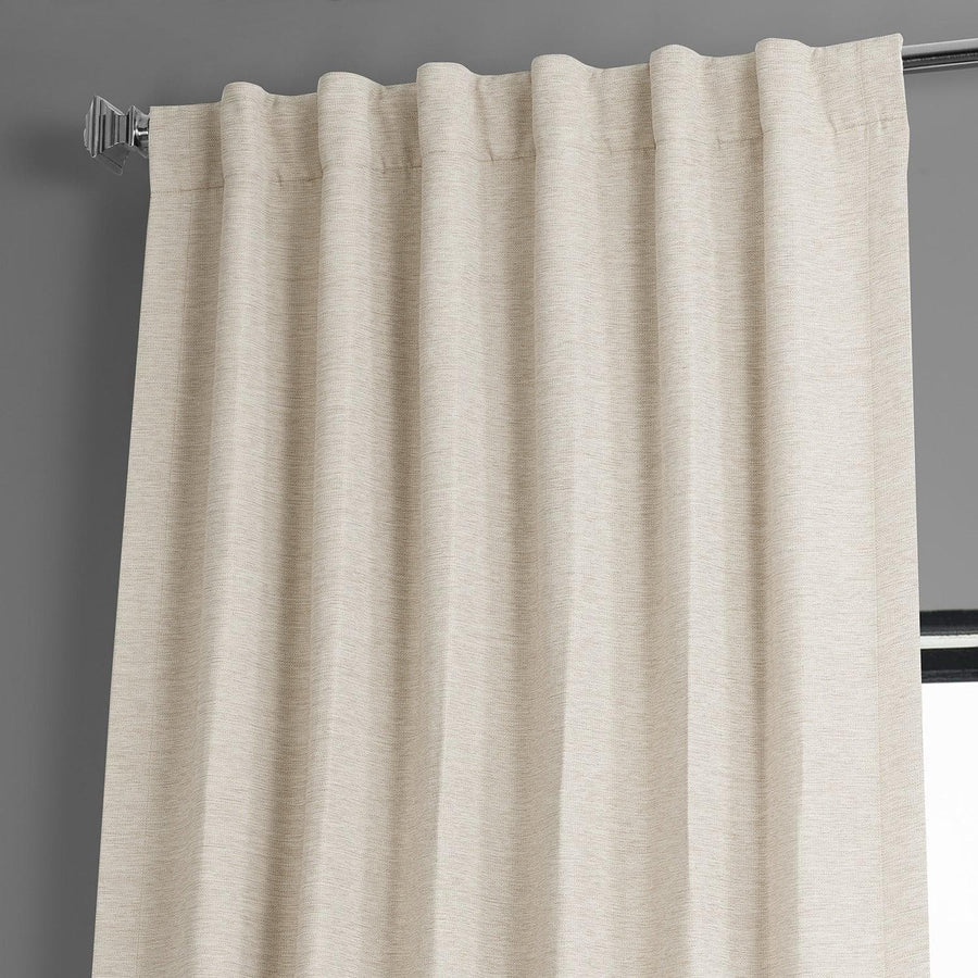 Oat Cream Textured Bellino Room Darkening Curtain
