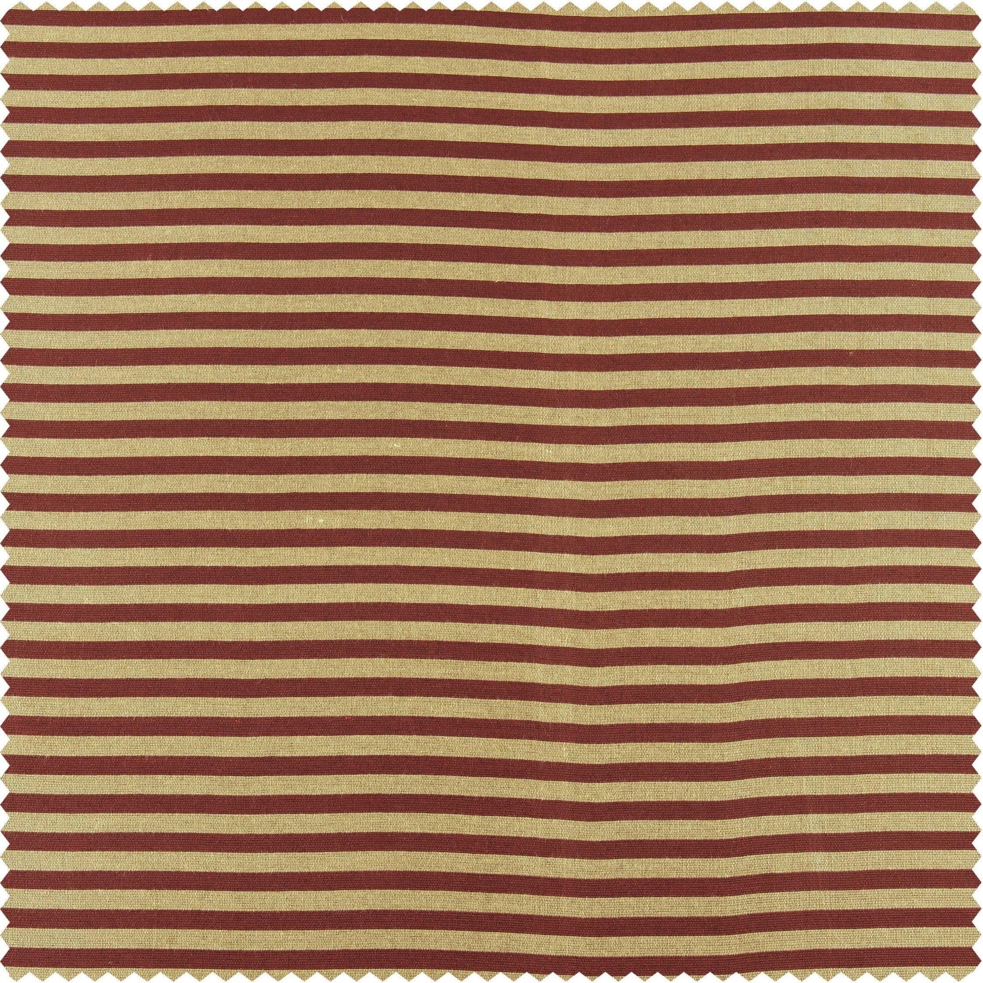 Red & Gold Striped Hand Weaved Cotton Swatch - HalfPriceDrapes.com