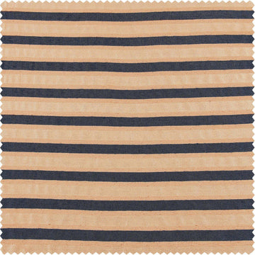Blue & Beige Striped Hand Weaved Cotton Swatch - HalfPriceDrapes.com