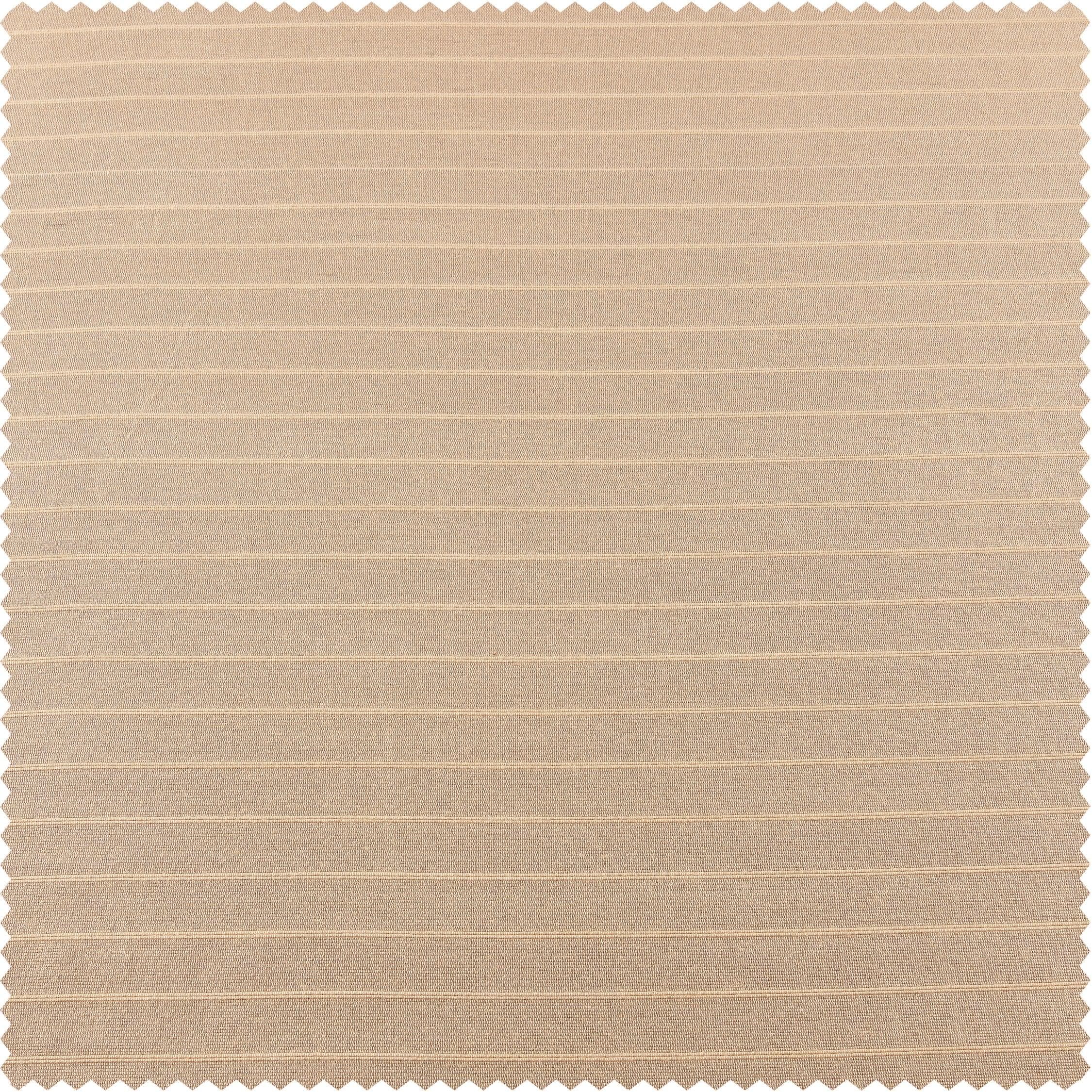 Sandcastle Tan Striped Hand Weaved Cotton Custom Curtain