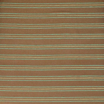 Mocha & Teal Striped Hand Weaved Cotton Swatch