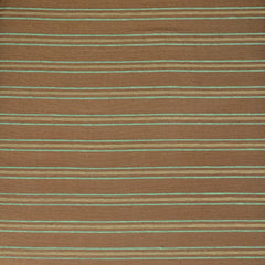 Mocha & Teal Striped Hand Weaved Cotton Custom Curtain