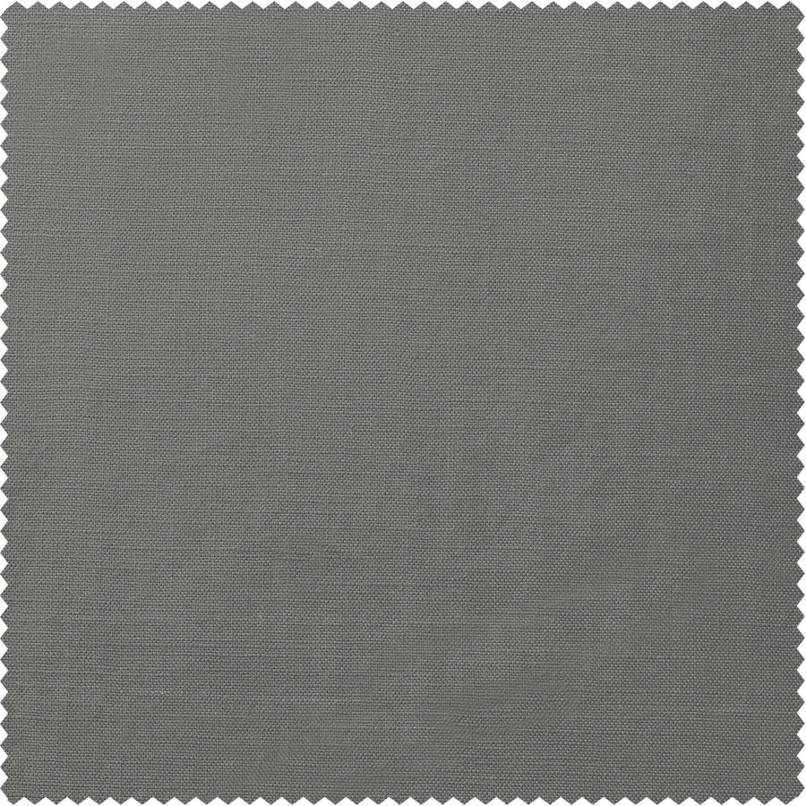 Graphite Grey Textured Cotton Linen Weave Swatch - HalfPriceDrapes.com