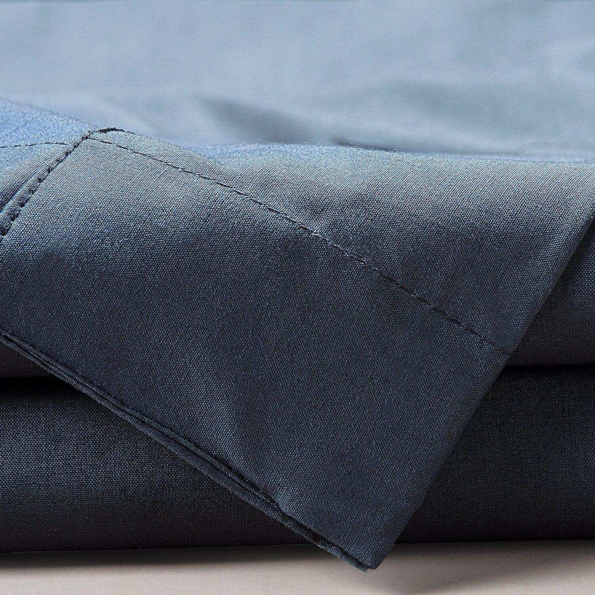 Studio Blue Solid Classic Cotton Semi Sheer Fabric - HalfPriceDrapes.com