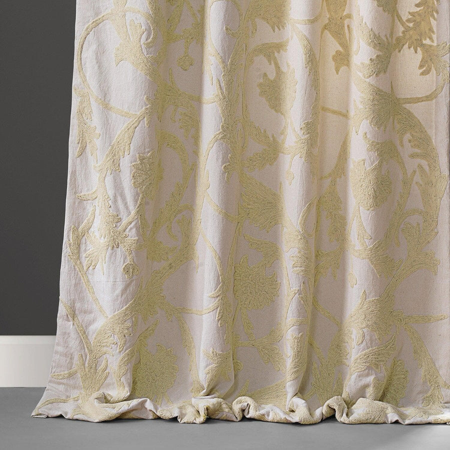 Namoi Embroidered Cotton Crewel Curtain