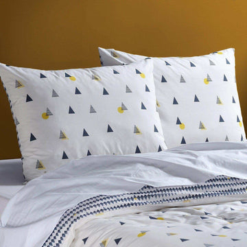 Crocker Multi Printed Cotton Percale Reversible Duvet Set