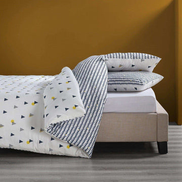 Crocker Multi Printed Cotton Percale Reversible Duvet Set