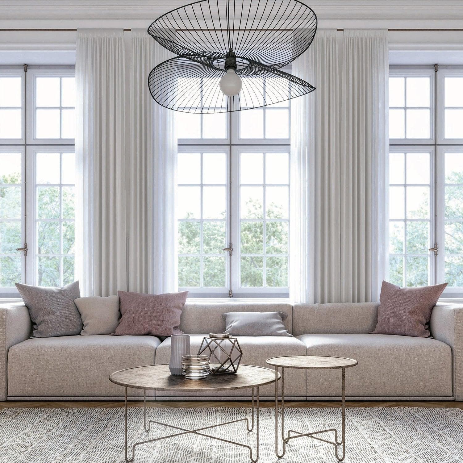 Crisp White French Linen Custom Curtain