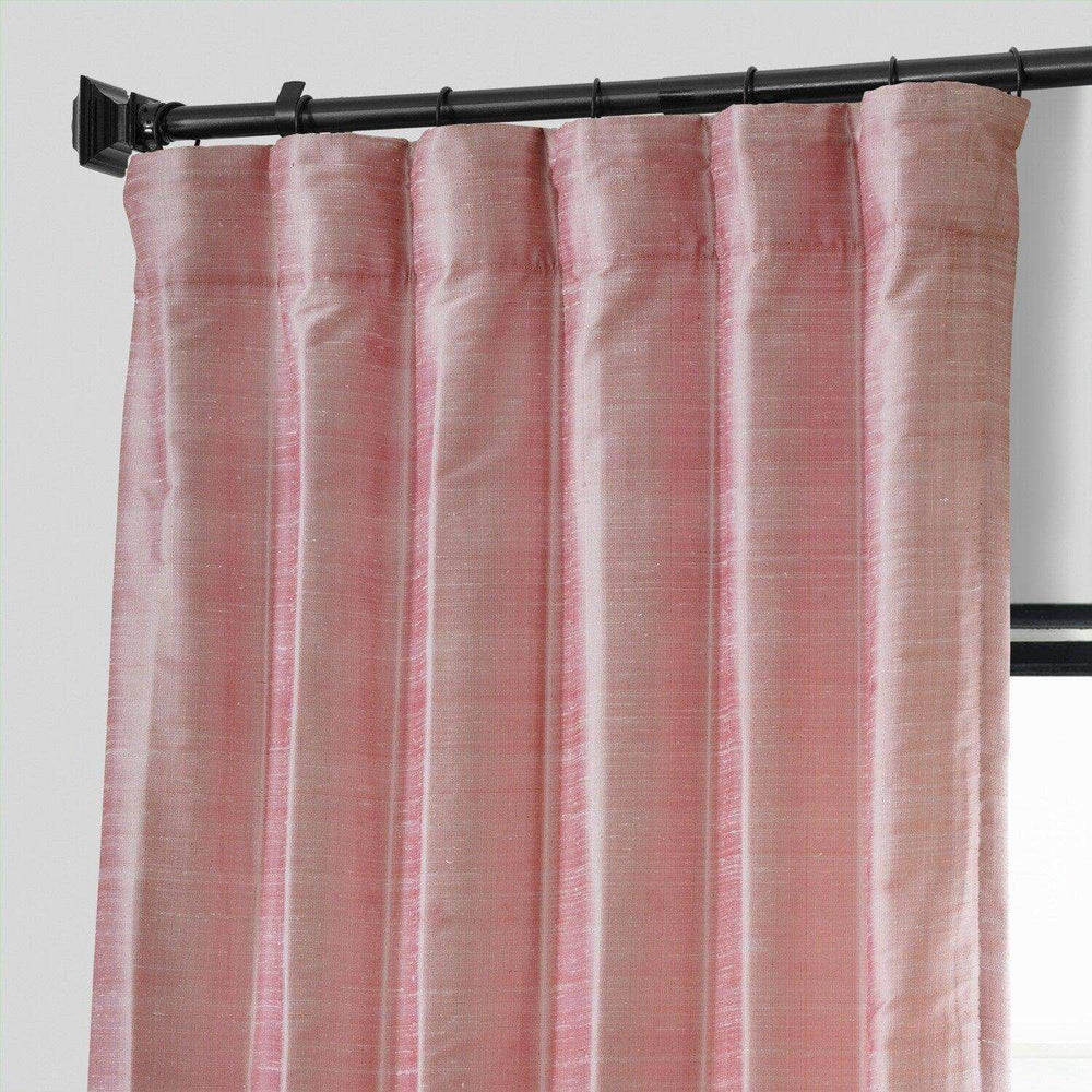 Desert Pink Textured Dupioni Silk Curtain