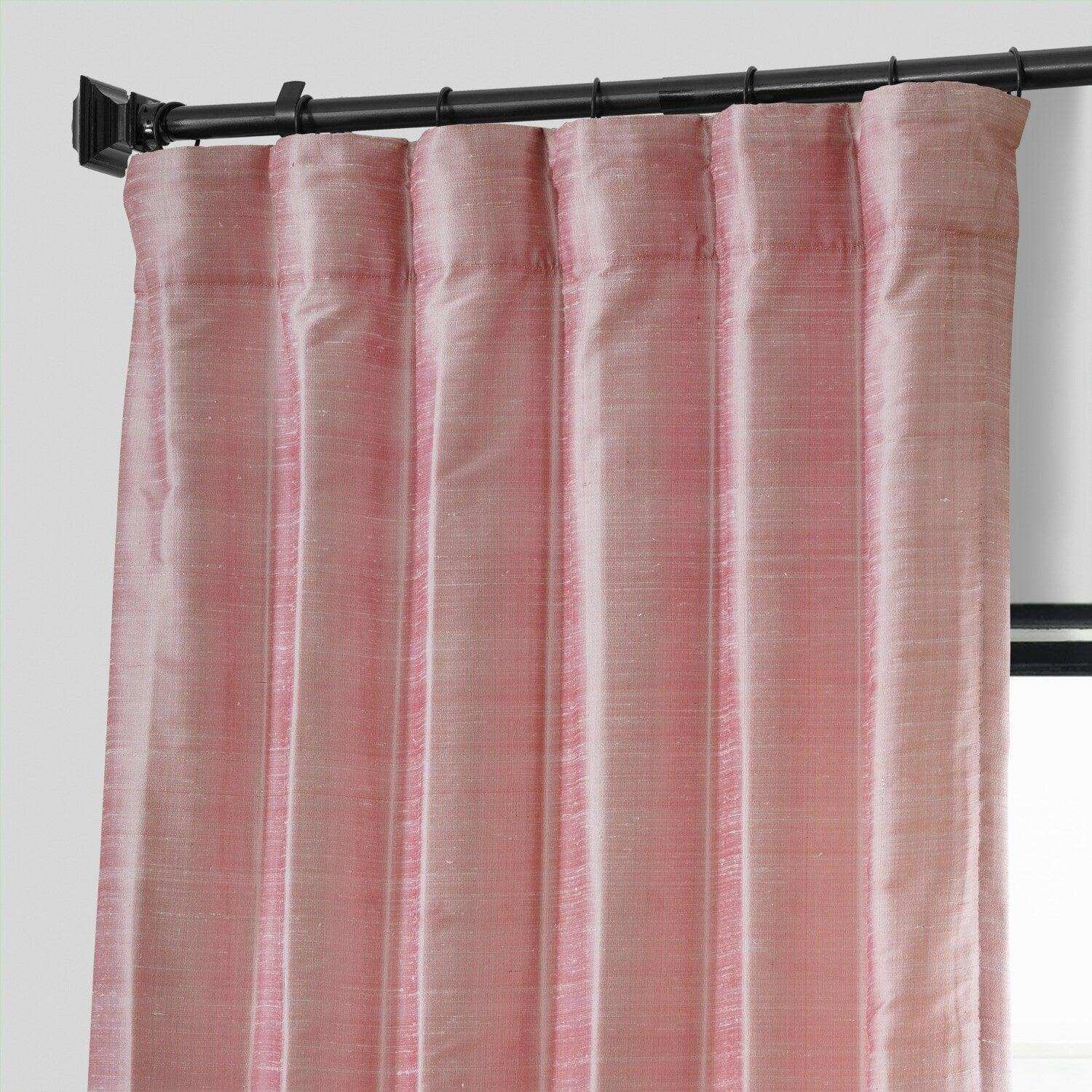 Desert Pink Textured Dupioni Silk Curtain