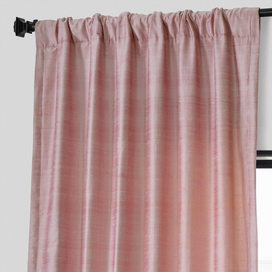 Desert Pink Textured Dupioni Silk Curtain