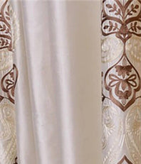 Carliyle Pearl White Embroidered Silk Swatch - HalfPriceDrapes.com