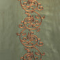 Borrache Silver Moon Striped Dupioni Silk Swatch