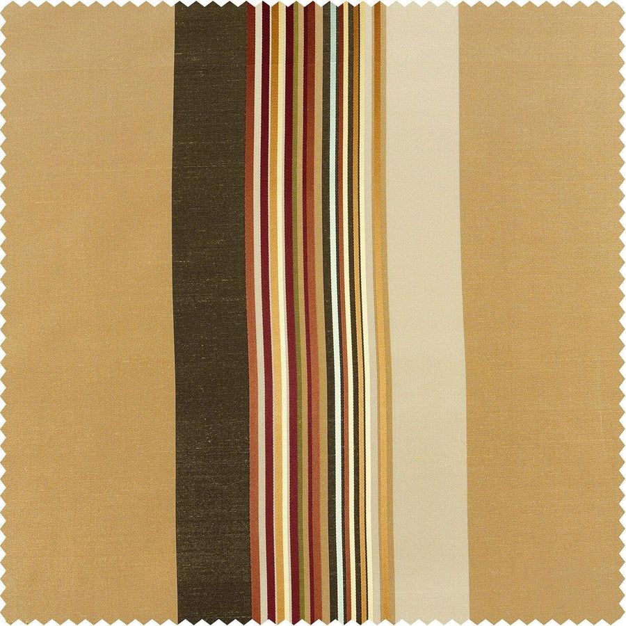 Baraa  Beige Striped Silk Swatch