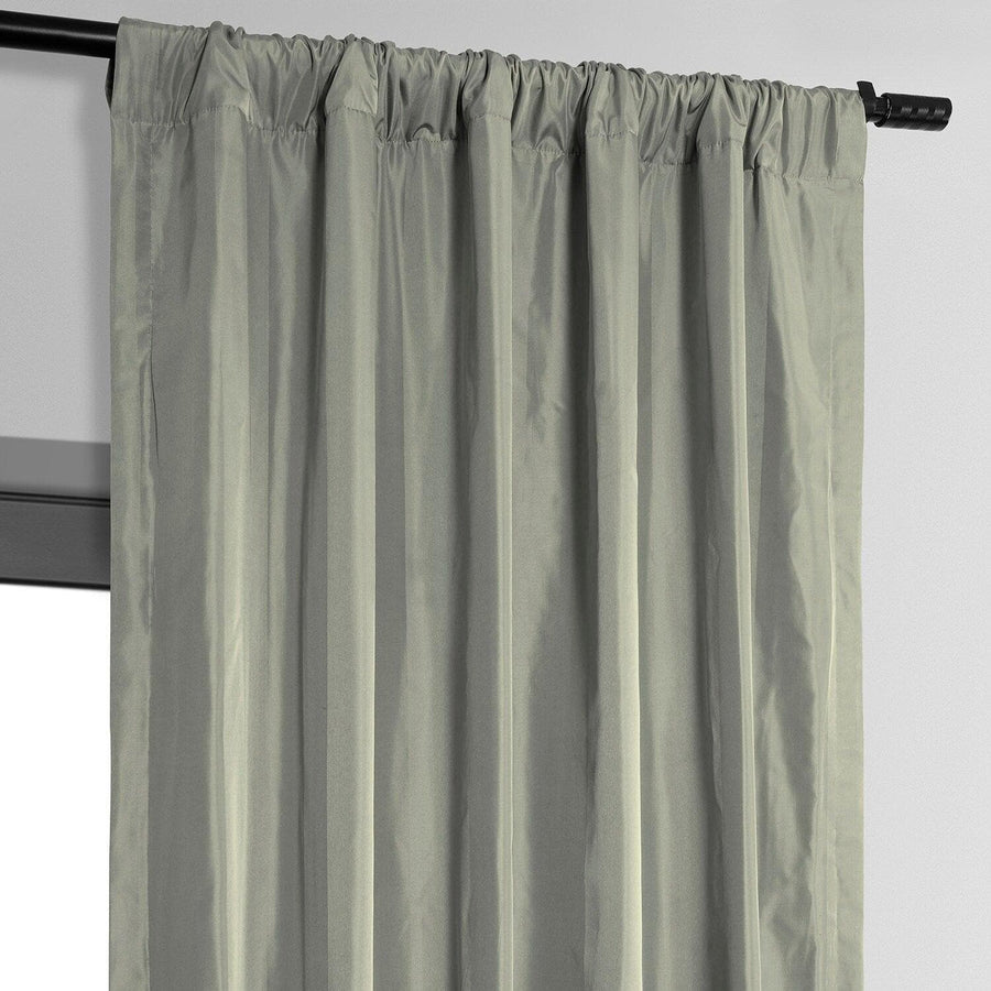 Mallur Taupe Grey Striped Silk Curtain