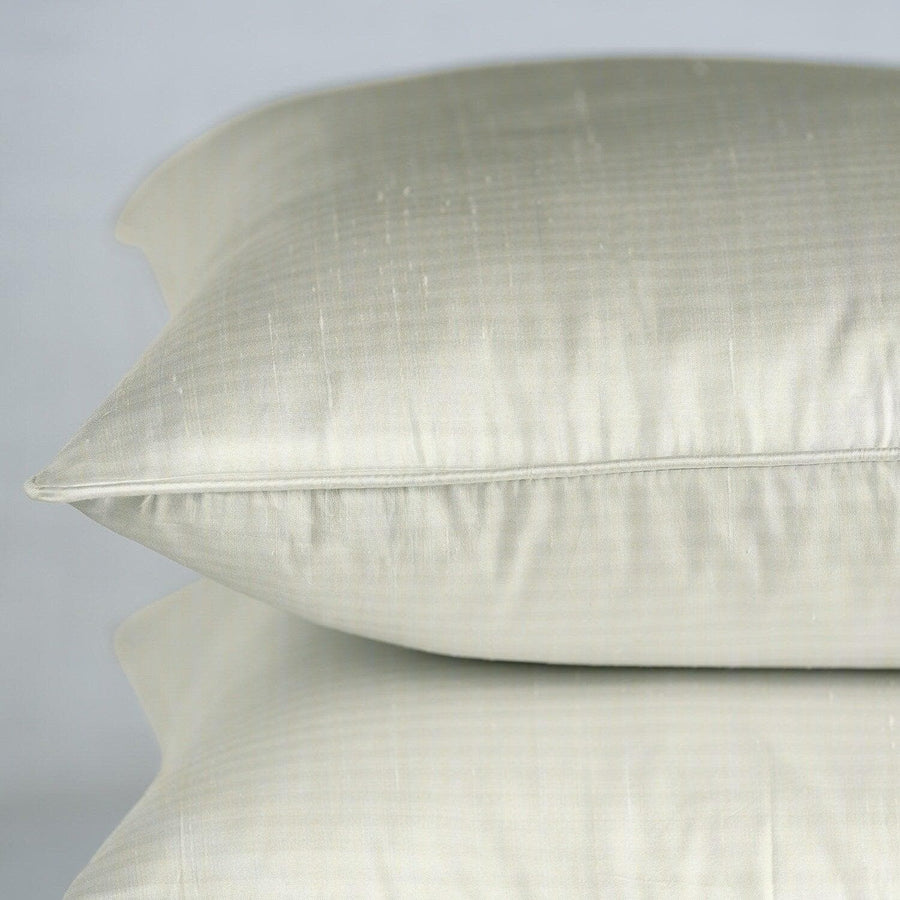 Cambridge White Striped Designer Silk Cushion Covers - Pair - HalfPriceDrapes.com