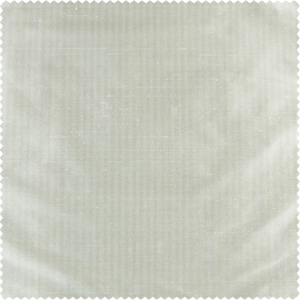 Cambridge White Striped Taffeta Silk Swatch - HalfPriceDrapes.com