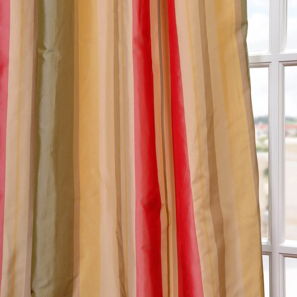 Bellevue Striped Taffeta Silk Swatch - HalfPriceDrapes.com