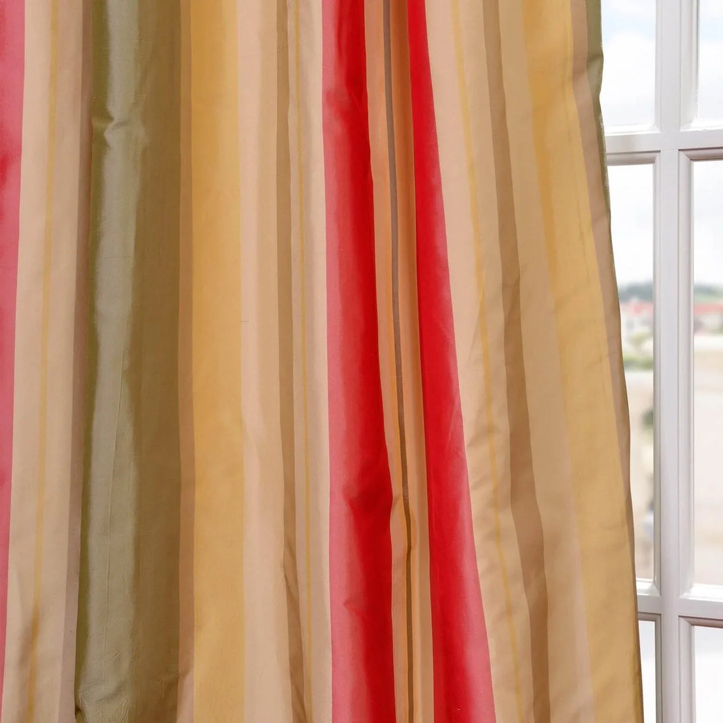 Bellevue Striped Taffeta Silk Swatch - HalfPriceDrapes.com