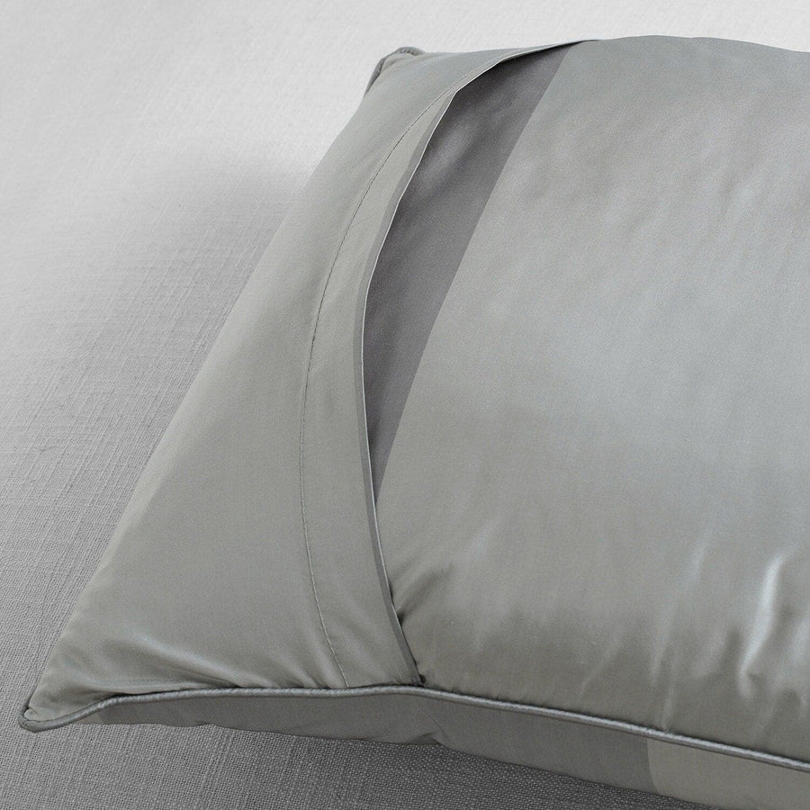 Brighton Grey Striped Designer Silk Cushion Covers - Pair - HalfPriceDrapes.com