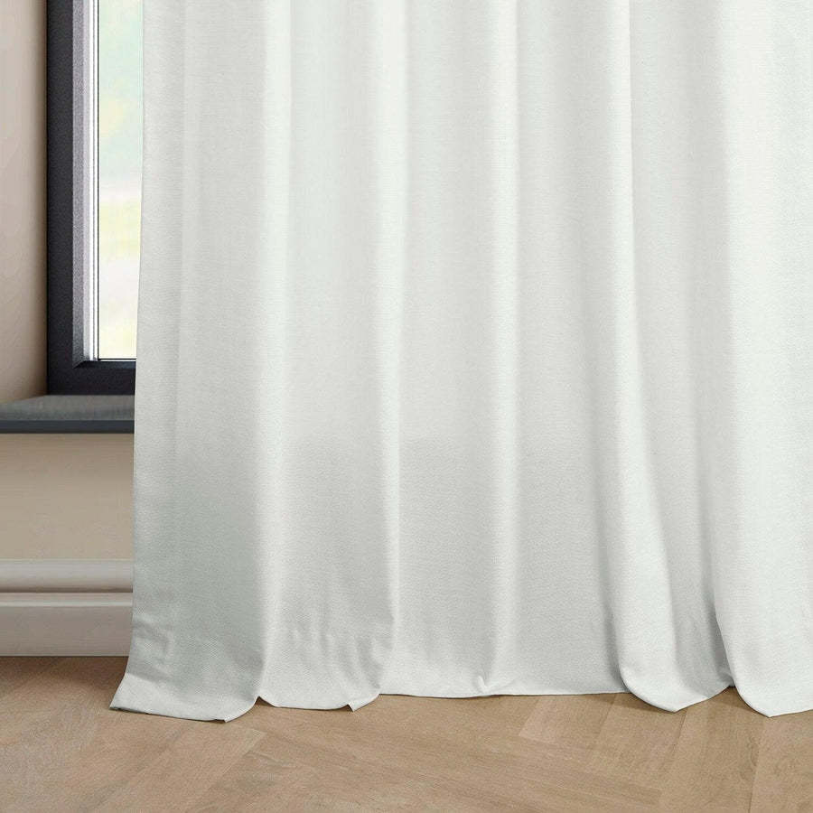 Prime White French Pleat Dune Textured Cotton Curtain