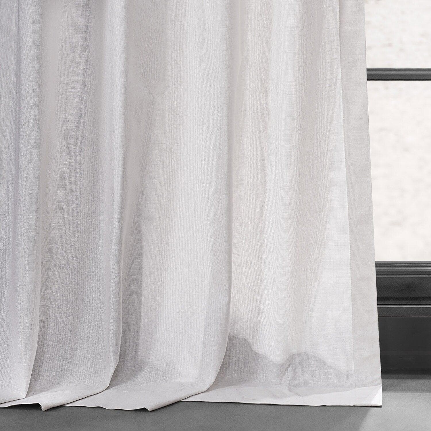 Prime White Grommet Dune Textured Cotton Curtain Pair (2 Panels)