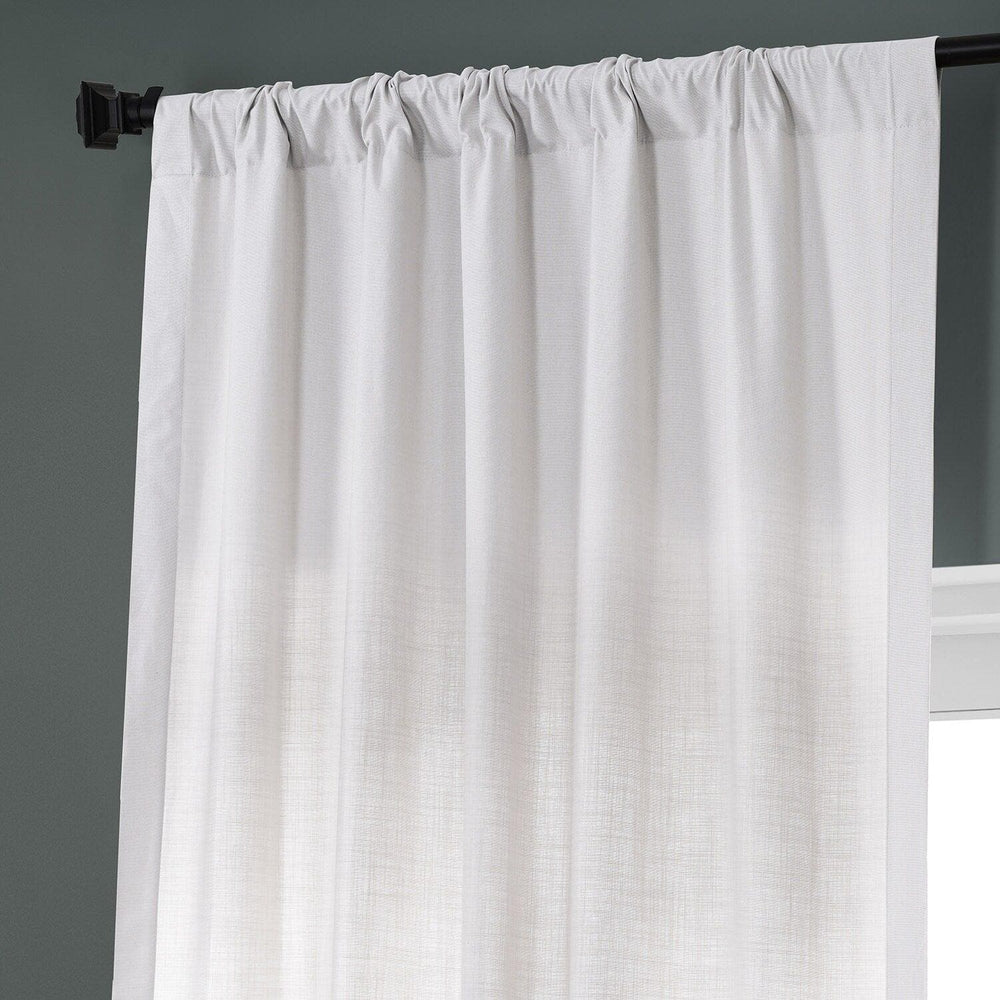 Prime White Dune Textured Cotton Curtain Pair (2 Panels)