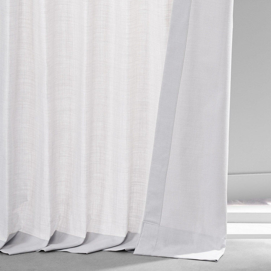 Prime White Dune Textured Cotton Curtain Pair (2 Panels)