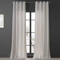 Supreme Cream Grommet Dune Textured Cotton Curtain Pair (2 Panels)