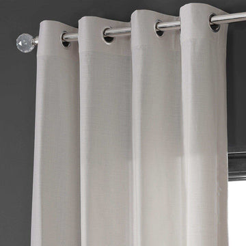 Supreme Cream Grommet Dune Textured Cotton Curtain Pair (2 Panels)
