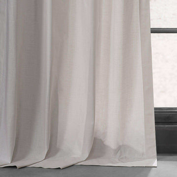 Supreme Cream Grommet Dune Textured Cotton Curtain Pair (2 Panels)