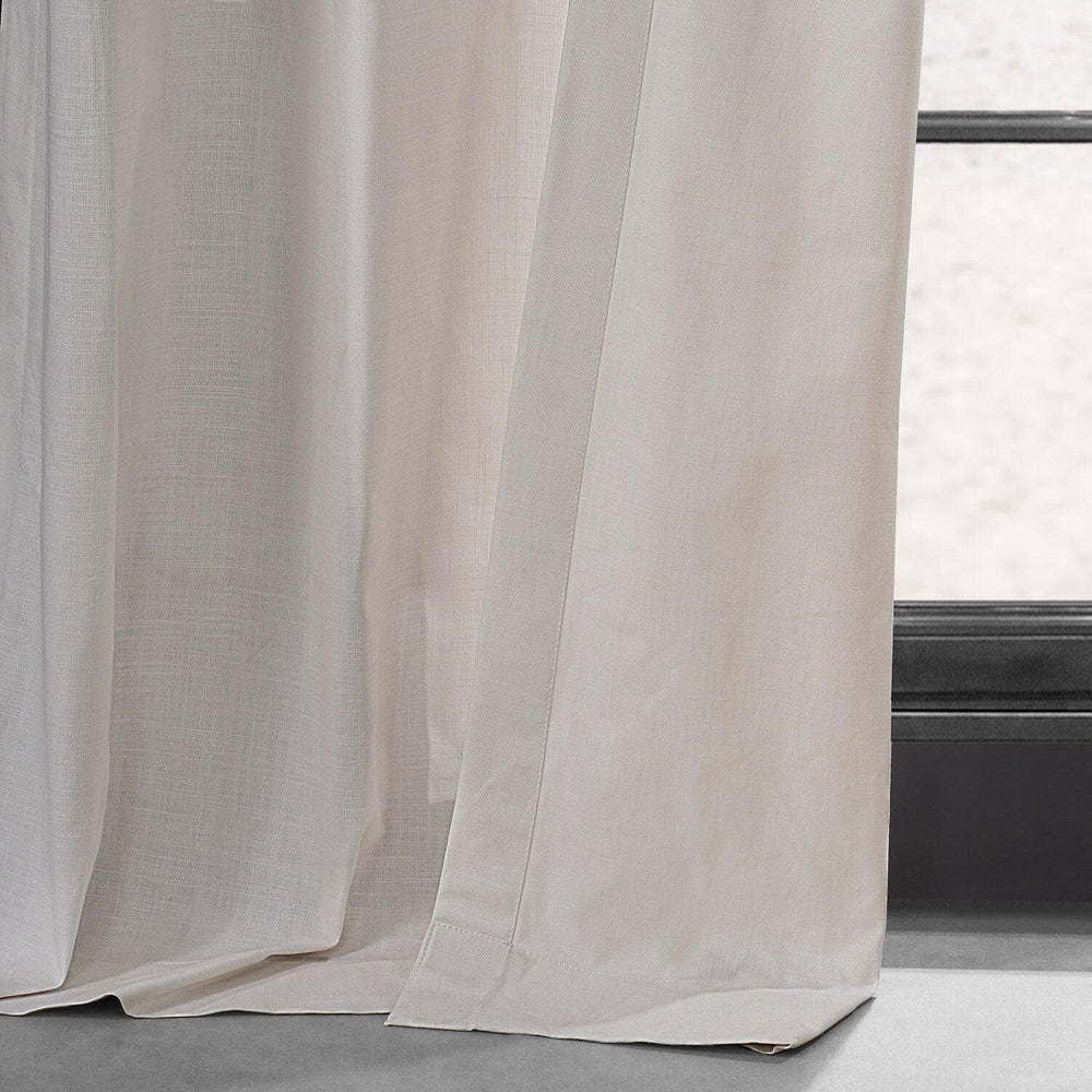 Supreme Cream Grommet Dune Textured Cotton Curtain Pair (2 Panels)